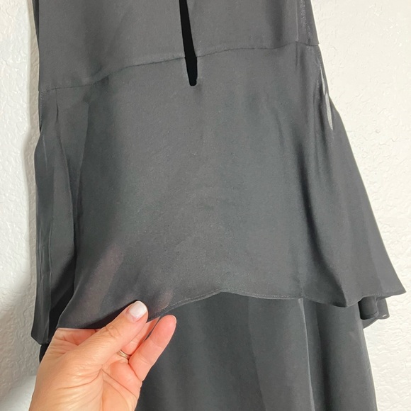 🔥SALE🔥 Ramy Brook black silk Penelope sleeveless top with OTS ties NWT Sm - Picture 5 of 10